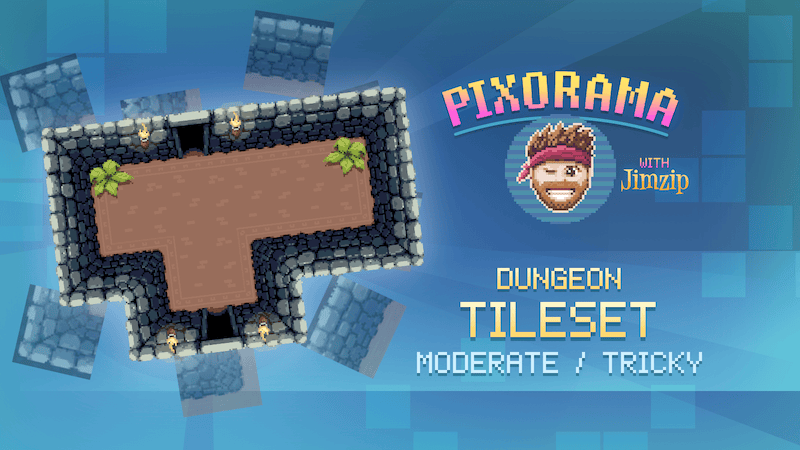 Pixorama episode poster for Dungeon Tileset.