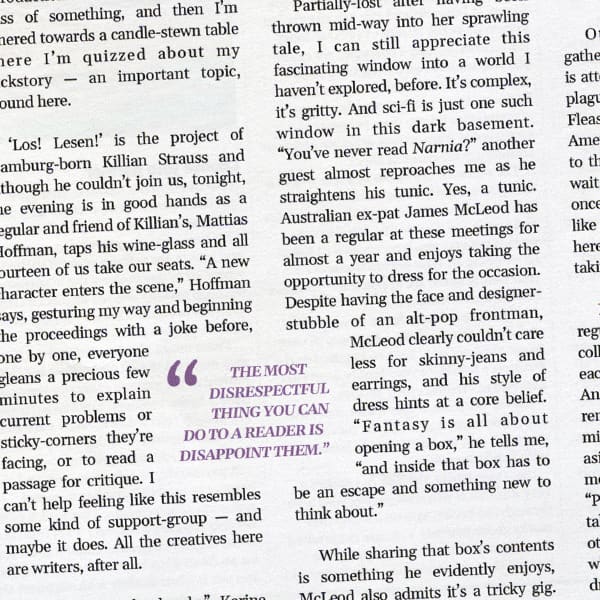 A preview of a magazine article from DÉBUT! Magazine's APRIL 2018 edition.